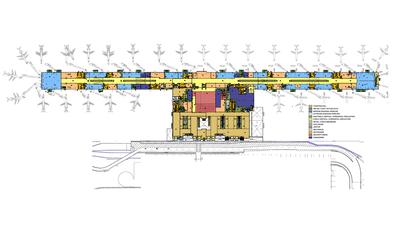 Rdu Terminal 1 Map Rdu International Airport Terminal 2 - O'brien Atkins Associates, Pa